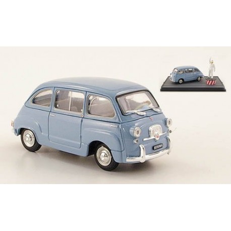 BRUMM AS52R FIAT 600 D MULTIPLA 1960 BLEUE 1.43