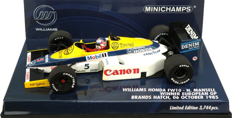 MINICHAMPS 400850005 WILLIAMS FW10 1985 MANSELL BRANDS HATCH