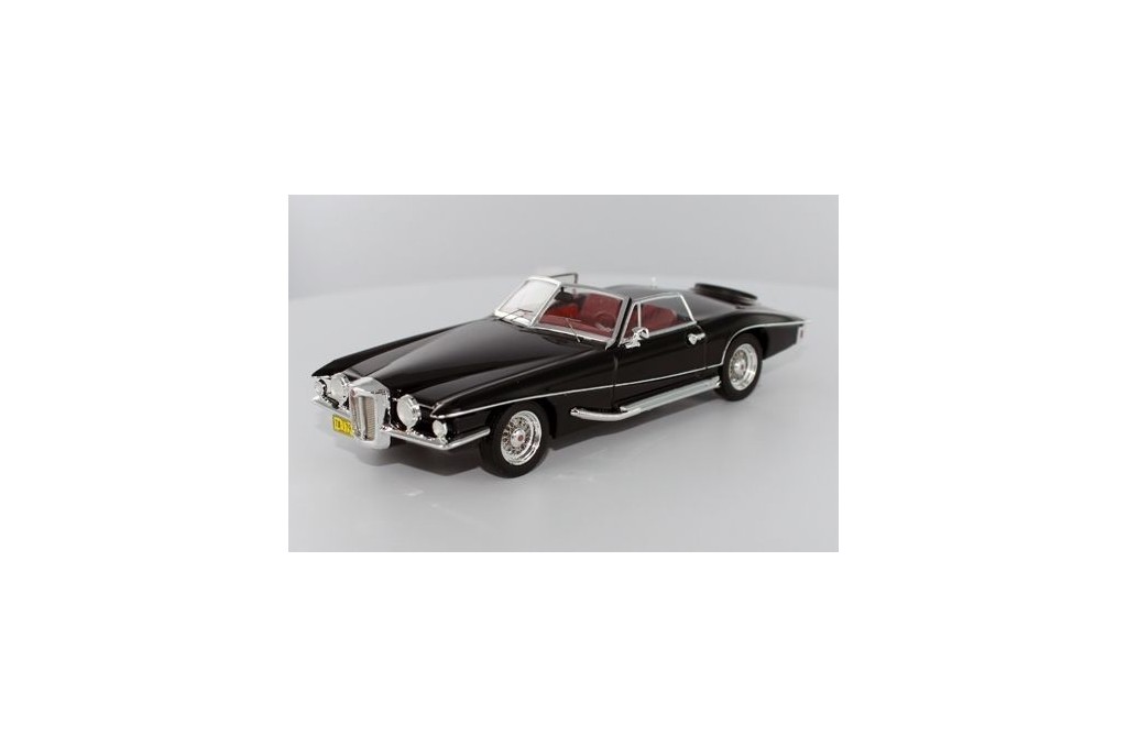 Miniature Voiture Premium X 1/43 - Stutz Blackhawk Convertible Noir 1971, Très Bon état Avec Boîte