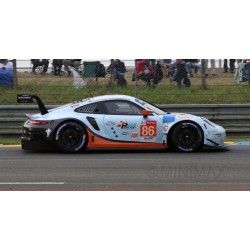 SPARK S7041 PORSCHE 911 RSR N°86 Gulf Racing 40ème 24H Le Mans 2018 M. Wainwright - B. Barker - A. Davison