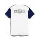 TSHIRT Martini Racing Shoulder Stripe Blanc Manche Bleu 