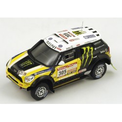 TRUESCALE TSM144343 MINI Countryman All4 Racing n°305 2ème Dakar 2012