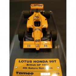 TAMEO TB031 LOTUS HONDA 99T ANGLETERRE 87 NAKAJIMA