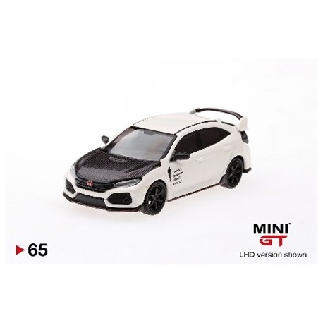 MINI GT MGT00065-L HONDA Civic Type R (FK8) White + Carbon Kit & TE37 Wheel LHD
