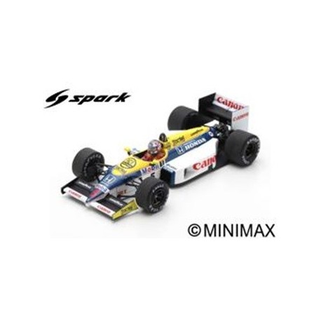 SPARK S7481 WILLIAMS FW11 N°5 Vainqueur GP Belgique 1986 Nigel Mansell