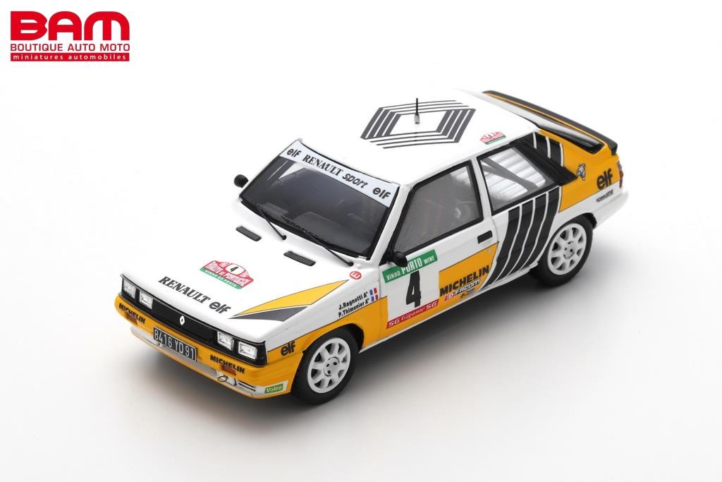 ミニカー　1/43 Renault 11 Turbo No.3 Rally Monte Carlo 1987 J. Ragnotti - G. Thimonier [S5567] Spark S5567 1/43 RENAULT 11 TURBO #3 MONTE CARLO 1987 J