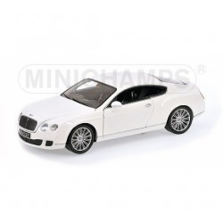 MINICHAMPS 100139621 BENTLEY CONTINENTAL GT 2008 BLANCHE 1.18