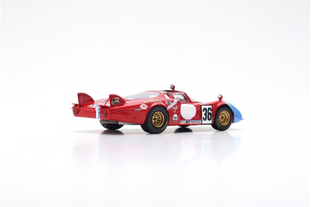 Miniature Spark 1/43 – Alfa Romeo 33/2 N°36 – 24 Heures Du Mans 1969 – Série Endurance – Modèle De Collection
