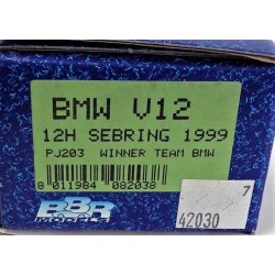BBR PJ203 BMW V12 LMR LMP 12H SEBRING WINNER 1.43 KIT A MONTER