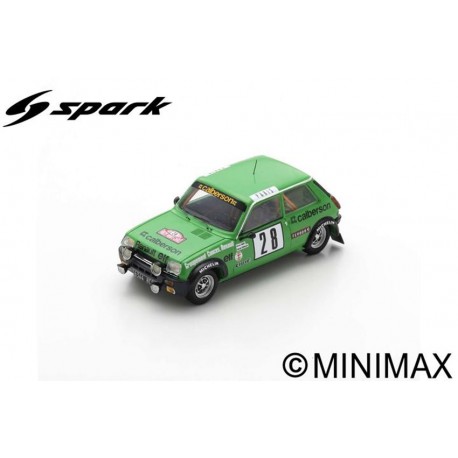 SPARK S6036 RENAULT 5 Alpine N°28 Rallye Monte Carlo 1979 Bruno Saby - Michel Guégan