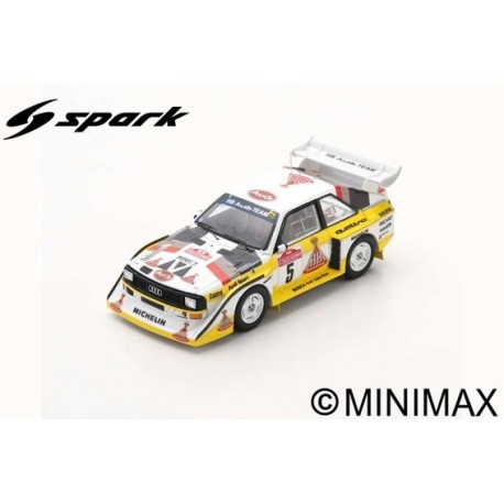 SPARK S5192 AUDI Sport quattro S1 E2 N°5 Vainqueur Rallye Sanremo 1985 Walter Röhrl - Christian Geistdörfer