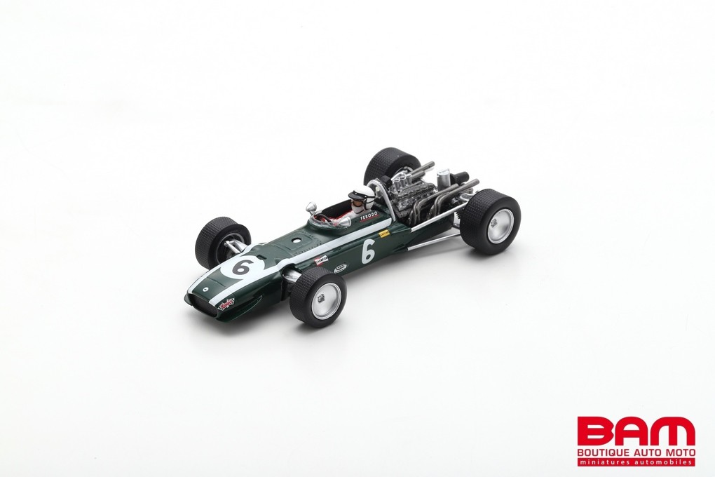 1:43 Spark Cooper F1 T86B #6 Monaco Gp 1968 L.Scarfiotti Green S6983
