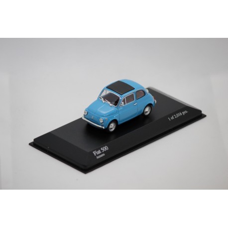 MINICHAMPS Fiat 500 1965 青 MINICHAMPS 400121601 FIAT 500 1965 BLEU 1.43 - Boutique Auto