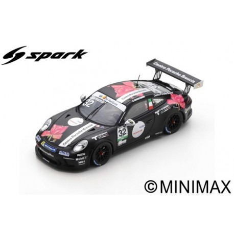 SPARK SI008 PORSCHE 911 GT3 Cup N°32 Porsche Carrera Cup Italie Champion 2018 Gianmarco Quaresmini (300ex)