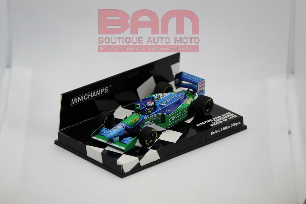 Jos Verstappen Benetton Ford B194 n° 6 3ème GP Belgique 1994 F1 1/43 Minichamps 417941106