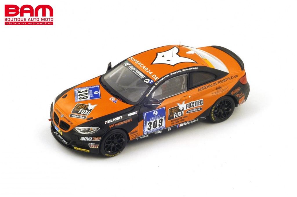 Voiture Miniature BMW M235i Scheid - 24H Du Nürburgring 2014 #301 - Spark 1:43 Limitée