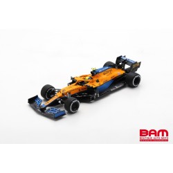 SPARK S7690 MCLAREN MCL35M N°4 McLaren 2ème GP Italie 2021 Lando Norris avec Pit Board