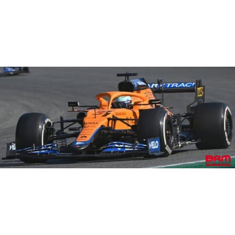 SPARK 18S602 MCLAREN MCL35M N°3 McLaren Vainqueur GP Italie 2021 Daniel Ricciardo avec Pit Board