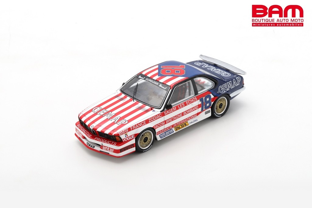 SPARK SF257 BMW 635 CSi N°18 Championnat de France Production 1985  -Philippe Gurdjian (500ex) - Boutique Auto Moto / SPARK