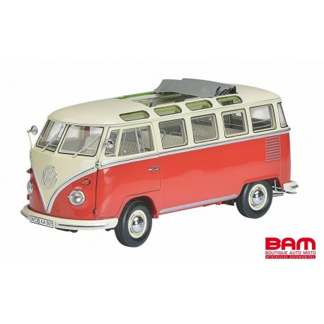 Schuco 450377900 VOLKSWAGEN VW T1b Camper red/ivory 1/43