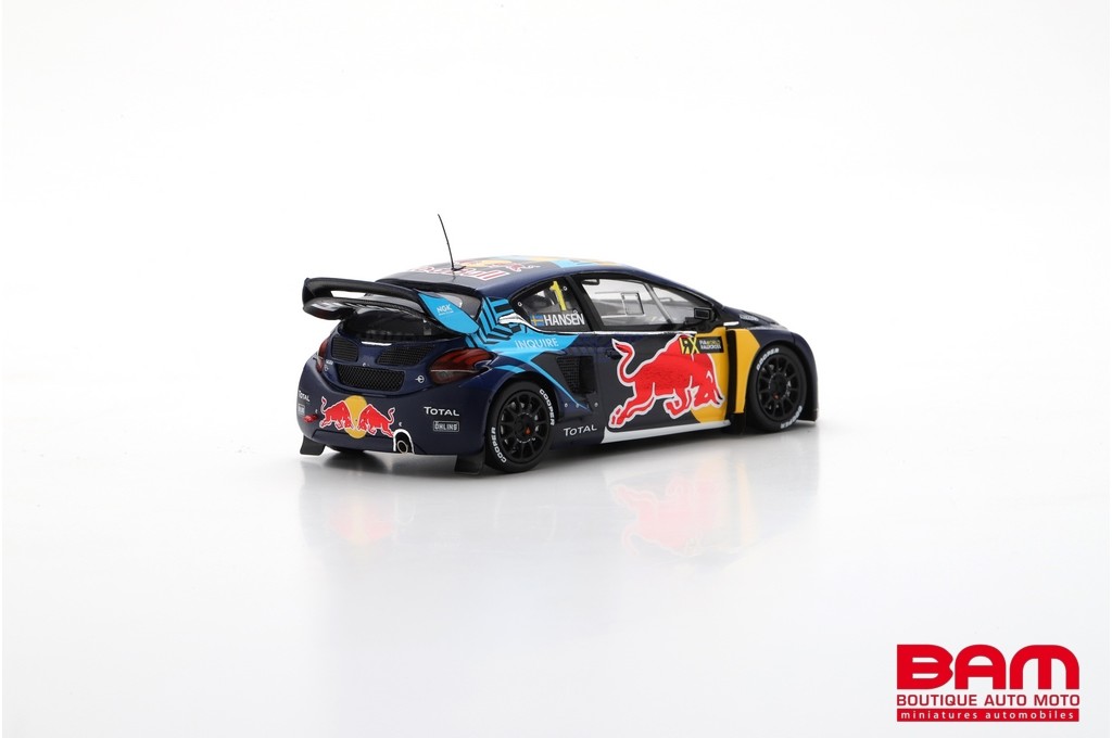 Spark 1/43 Peugeot 208 WRX N°1 – Team Hansen, Vainqueur Race 7 2020, Résine
