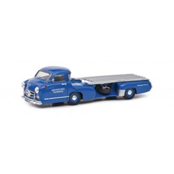 SCHUCO 450253800 MERCEDES-BENZ race transporter bleu 1/43