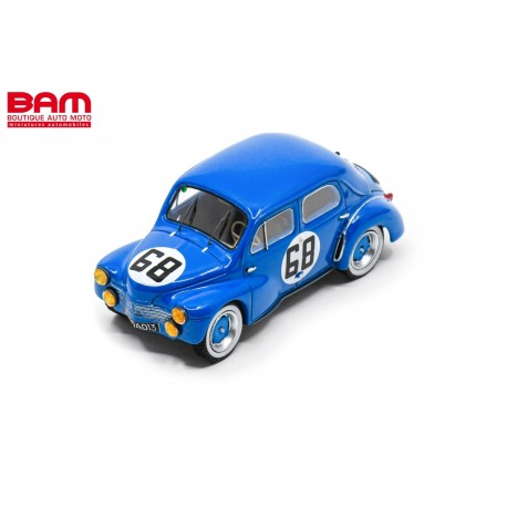 Miniature Spark 1/43 S5225 - Renault 4cv 1063 N°53 - 24H Du Mans 1952 - Bleu Résine Collection