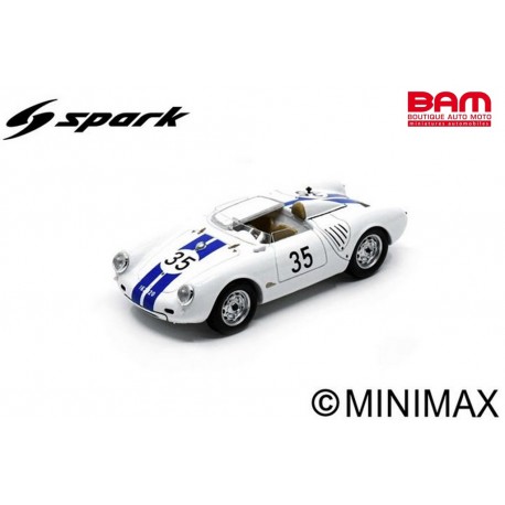 SPARK S9720 PORSCHE 550A N°35 8ème 24H Le Mans 1957 -E. Hugus - C. Godin de Beaufort (1/43)