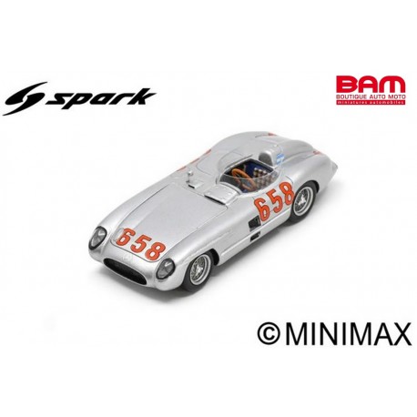 SPARK S5857 MERCEDES 300 SLR N°658 2ème Mille Miglia 1955 Juan Manuel Fangio (1/43)