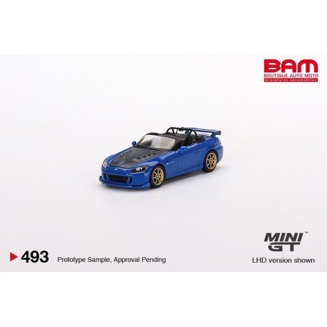 MINI GT MGT00493-L HONDA S2000 (AP2) Mugen Monte Carlo Blue Pearl (1/64)