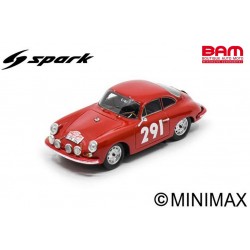 SPARK S6143 PORSCHE 356B T6 Carrera 2 GT N°291 Rallye Monte Carlo 1963 -H-J. Walter - E. Stock (1/43)