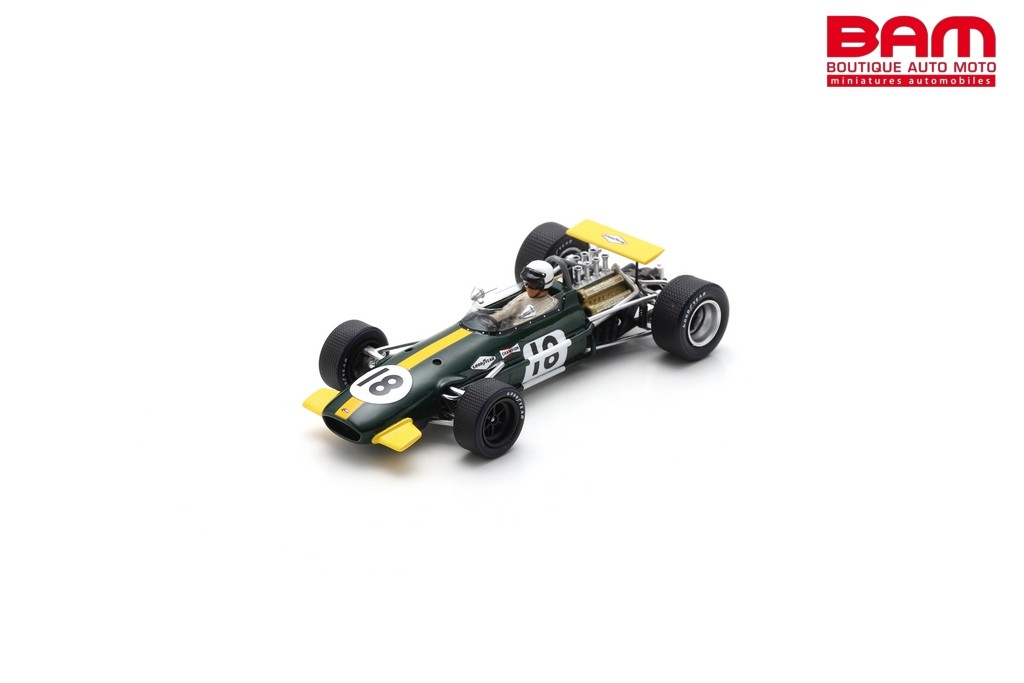 Spark 1:43 Jochen Rindt Brabham BT26 #5 3ème Allemand GP formule 1 1968