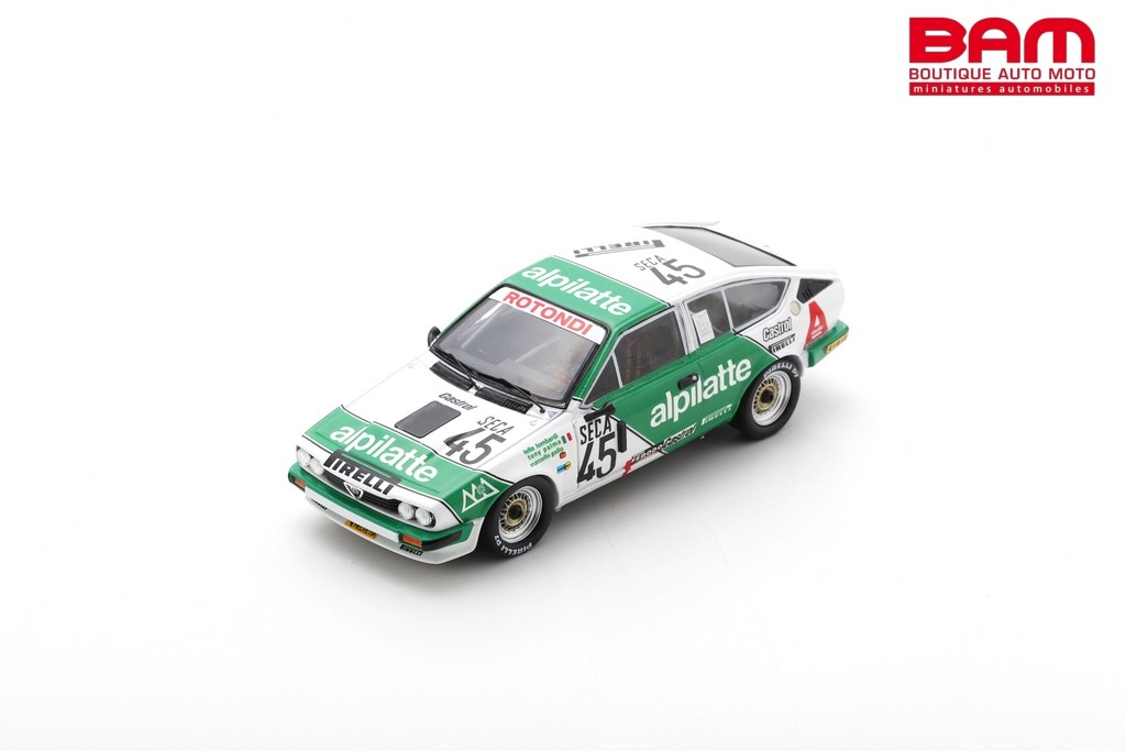 ミニカー　1/43 Alfa Romeo Alfetta GTV6 Luigi Racing Bastos 24H Spa 1982 L. Lombardi - M. Gallo - T. Palma #45 [SB344] Spark 1:43 Alfa Romeo Alfetta GTV #45 24h Spa 1982 Gallo