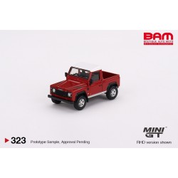 MINI GT MGT00323-L LAND ROVER Defender 90 Pickup Masai Red