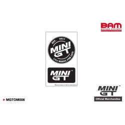 MINI GT MGTOM006 SET STICKERS Logo Mini GT Black (8x13.8cm) )