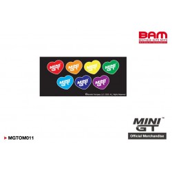 MINI GT MGTOM011 SET STICKERS Colorful Hearts Mini GT (7.3x16cm) )