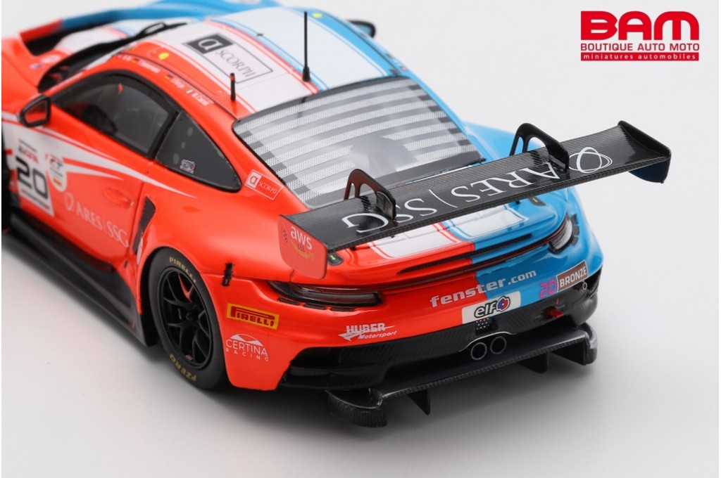 ミニカー　1/43 Porsche 911 GT3 R (992) #20 Huber Motorsport Pole Position/Winner Bronze Cup 24H Spa 2023 A. Au - T. Heinemann - J. Fittje - M. Cairoli [SB708] MODELCARSWHOLESALE.COM