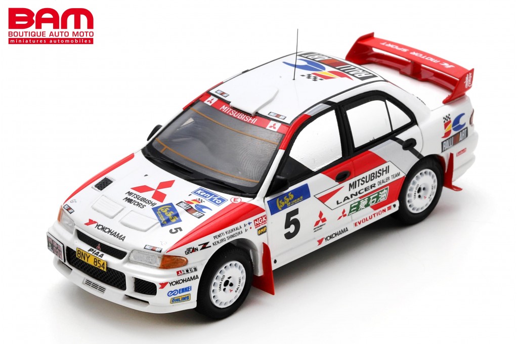 Spark 1/43 Mitsubishi Lancer Evolution N°5 Rallye Hong Kong 1995 - Modèle Résine - Neuf