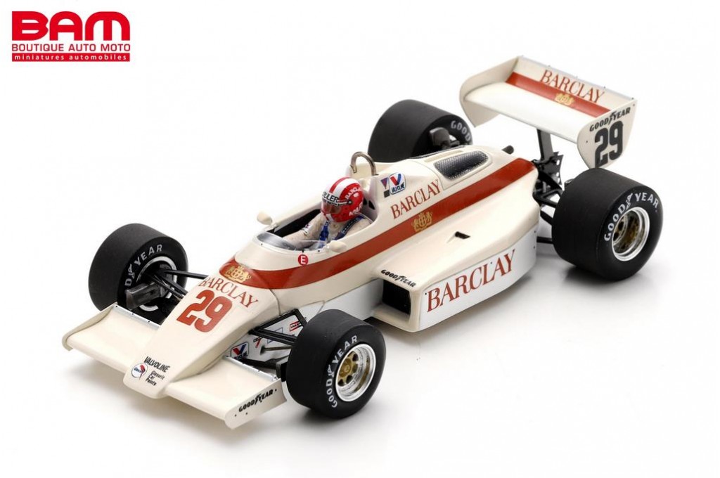 Miniature Spark Arrows A6 N°29 GP Europe 1983 Marc Surer - 1/43 Prévente