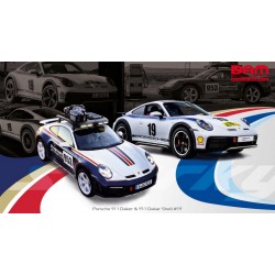 SPARK YCOMBO64016 PORSCHE 911 Dakar & 911 Dakar Shell N°19 (1/64)