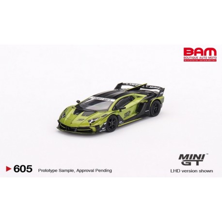 MINI GT MGT00605-L LAMBORGHINI LB-Silhouette WORKS Aventador GT EVO Lime (1/64)