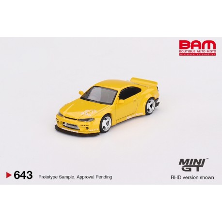 MINI GT MGT00643-R NISSAN Silvia (S15) Rocket Bunny Bronze Yellow (1/64)
