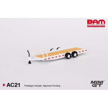 MINI GT MGTAC21 REMORQUE Plateau voiture White (1/64)