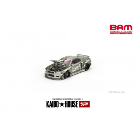 MINI GT KHMG103 NISSAN Skyline GT-R (R34) Kaido Works V4 (1/64)