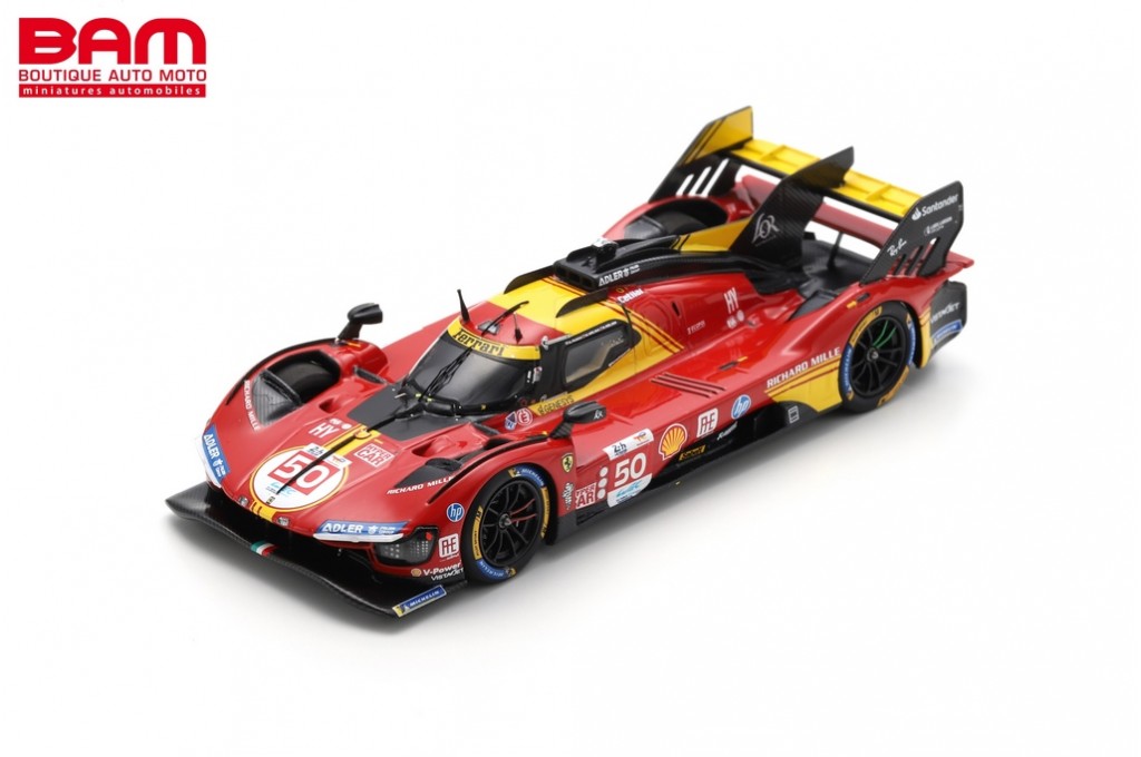 LOOKSMART LSLM182 FERRARI 499P N°50 Ferrari AF Corse Vainqueur 24H Le Mans  2024 A. Fuoco - M. Molina - N. Nielsen 1/43 - Boutique Auto Moto / SPARK
