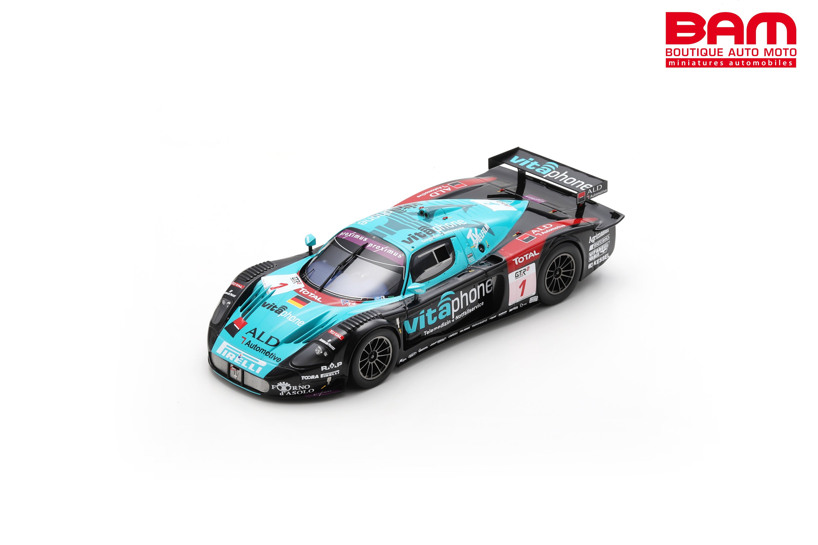 Miniature Spark 1:43 - Maserati MC12 GT1 #9 - Vainqueur Spa 2005 - Poele/Bartels