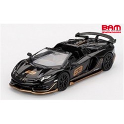MINI GT MGT00803-L LAMBORGHINI Aventador SVJ 63 Roadster Nero Aldebaran 2023 LHD 1/64