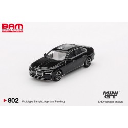 MINI GT MGT00802-L BMW I7 EDRIVE50 Black Sapphire 2024 LHD 1/64