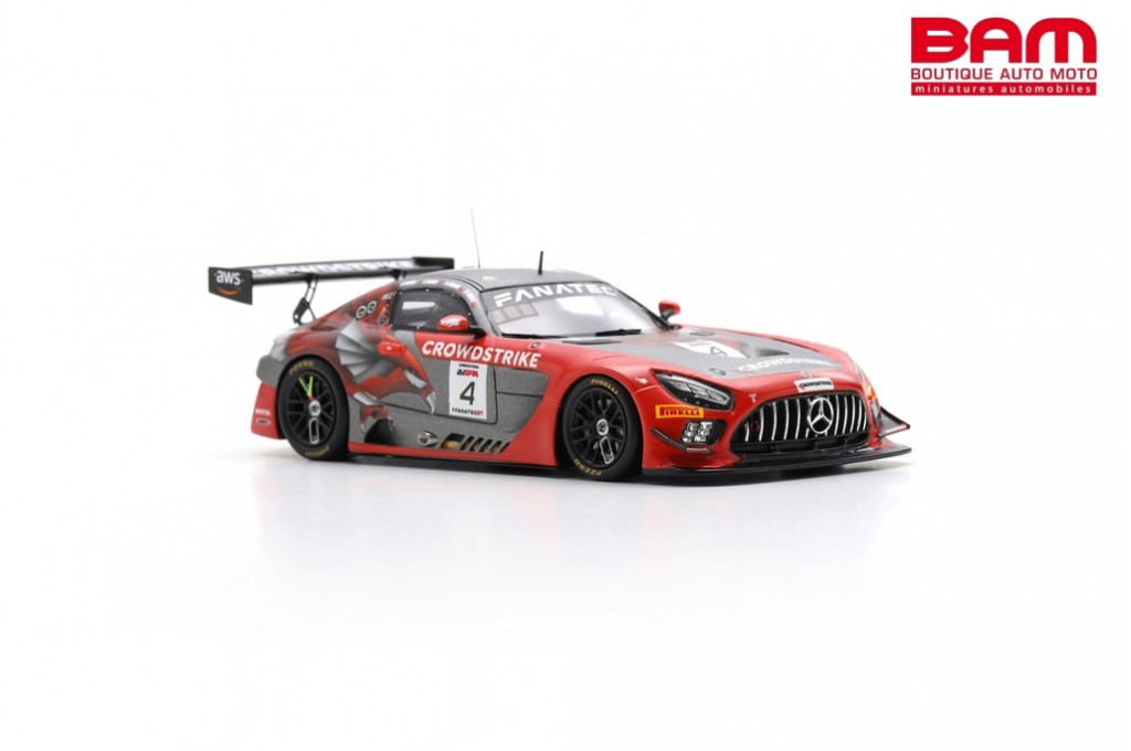 ミニカー　1/43 Mercedes-AMG GT3 #4 CrowdStrike Racing by Riley 24H Spa 2023 G. Kurtz - I. James - C. Braun - F. Fraga [SB723] 1/43 Spark Mercedes-AMG GT3 No.4 CrowdStrike Racing by Riley