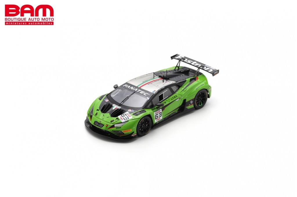 Modèle Réduit Spark 1/43 Miniature Spark 1/43 - Lamborghini SC 24H Du Mans 2024 - Équipage Grosjean/Caldarelli/Cairoli - Verte - Neuf Voiture Collection SPARK